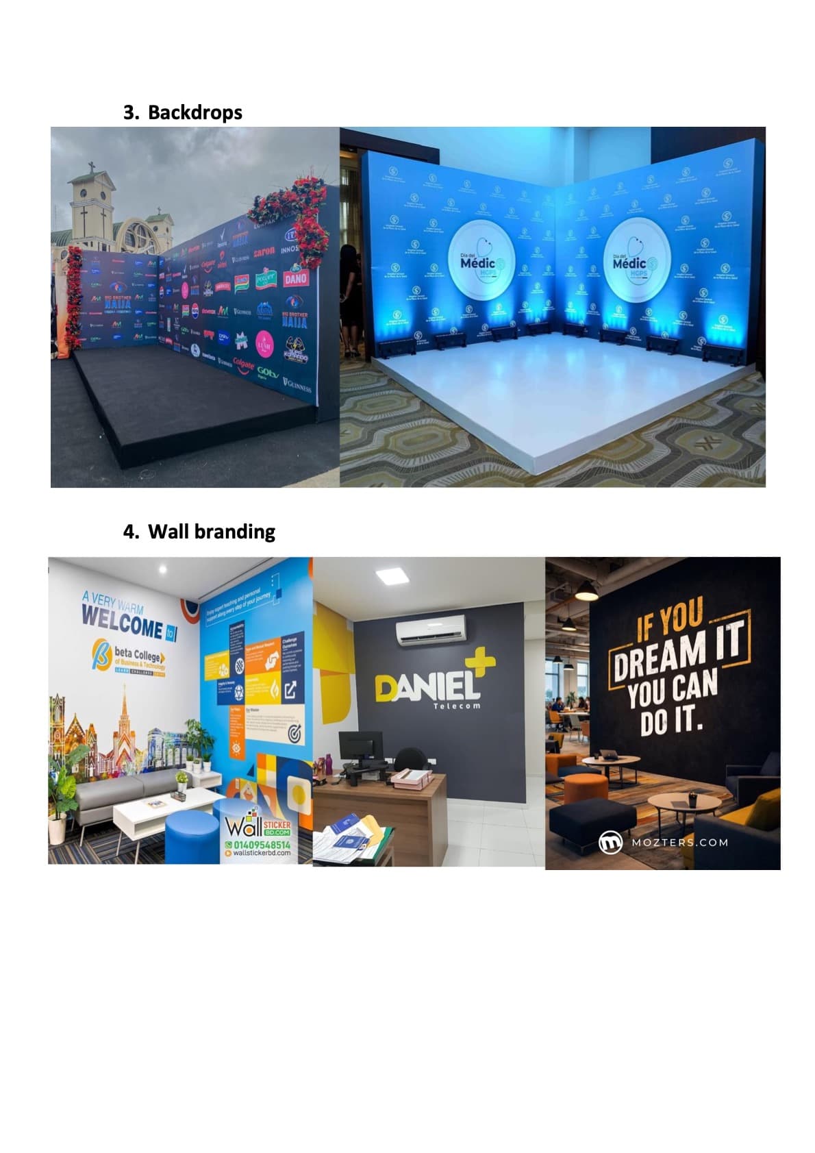 Backdrops & Wall Branding